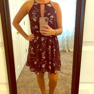 Purple Floral Francesca’s Dress